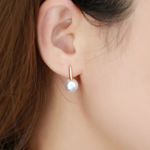 Bông tai vàng 18k ngọc trai biển Akoya 7,5-10mm Daisy