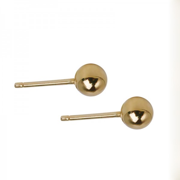 Bông tai nụ vàng 18k Magnolia 3mm 