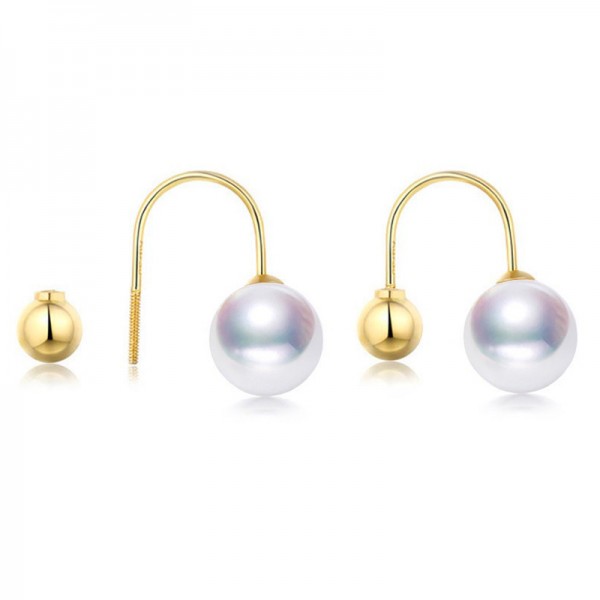 Bông tai vàng 18k ngọc trai biển Akoya 8-9mm Cadie