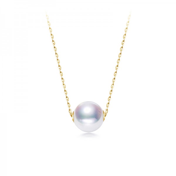 Dây chuyền vàng 18k ngọc trai biến Akoya Disa 