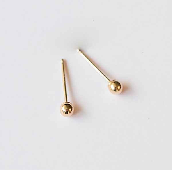 Bông tai nụ vàng 18k Camellia 4mm