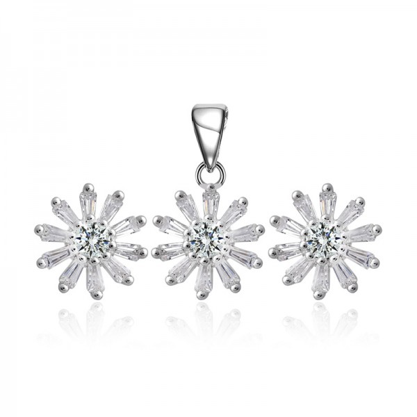 Bộ trang sức bạc Alice Flower 1