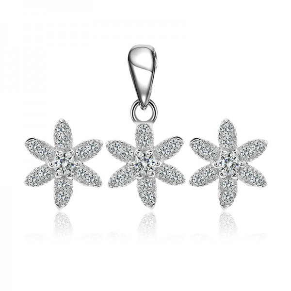 Bộ trang sức bạc Amada Flower 1
