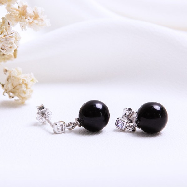 Bộ trang sức bạc Black Pearl 3
