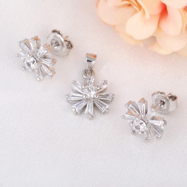 Bộ trang sức bạc Candice Flower 2
