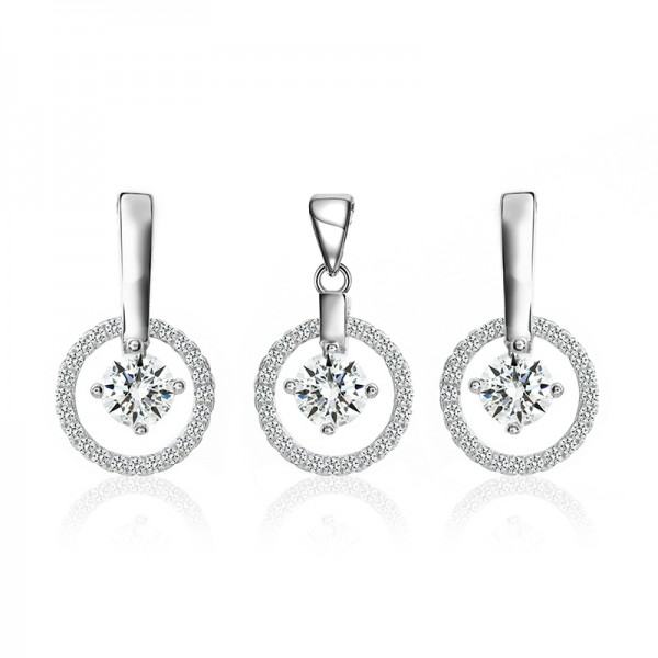 Bộ trang sức bạc Christina Circle 1
