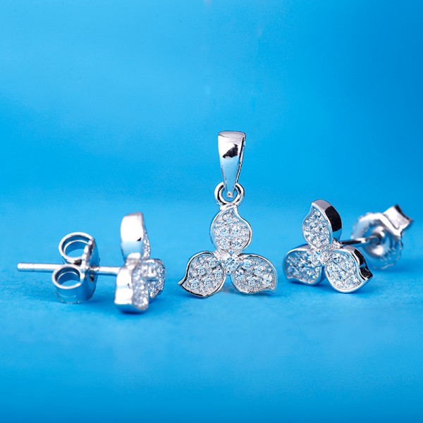 Bộ trang sức bạc Clover 2