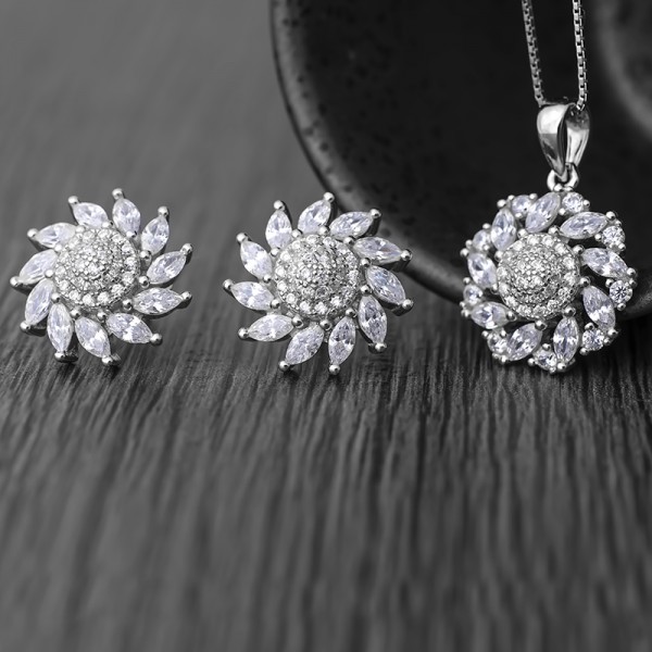 Bộ trang sức bạc Daisy Flower 2