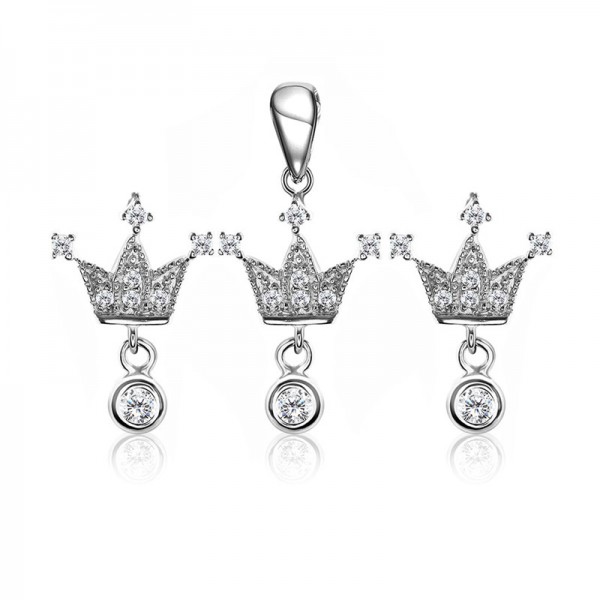 Bộ trang sức bạc Ela Crown 1