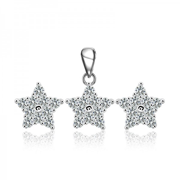 Bộ trang sức bạc Evans Star 1