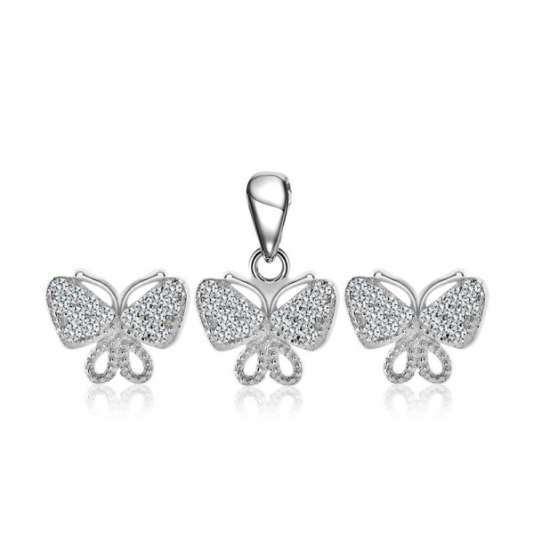Bộ trang sức bạc Gem Butterfly 1