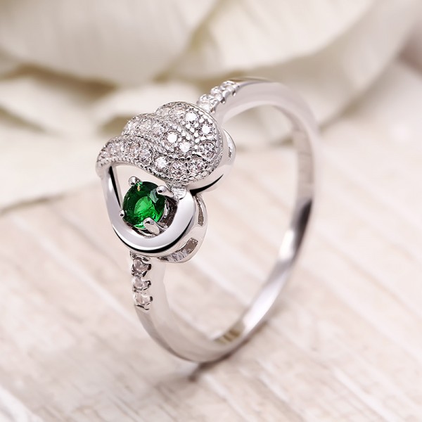 Bộ trang sức bạc Green Heart 3