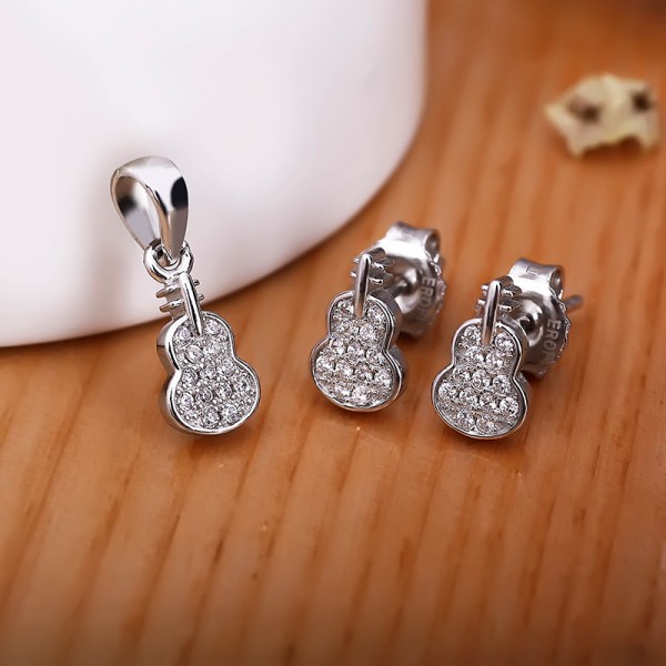 Bộ trang sức bạc Guitar 2