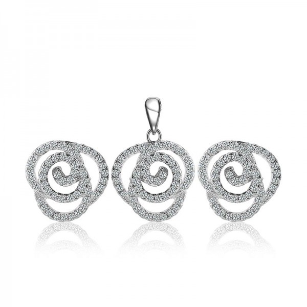 Bộ trang sức bạc Hayi Flower 1