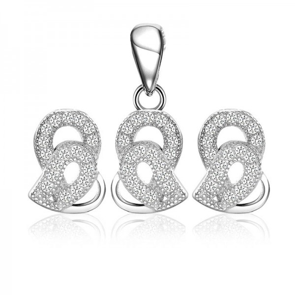 Bộ trang sức bạc Heart And Water 1