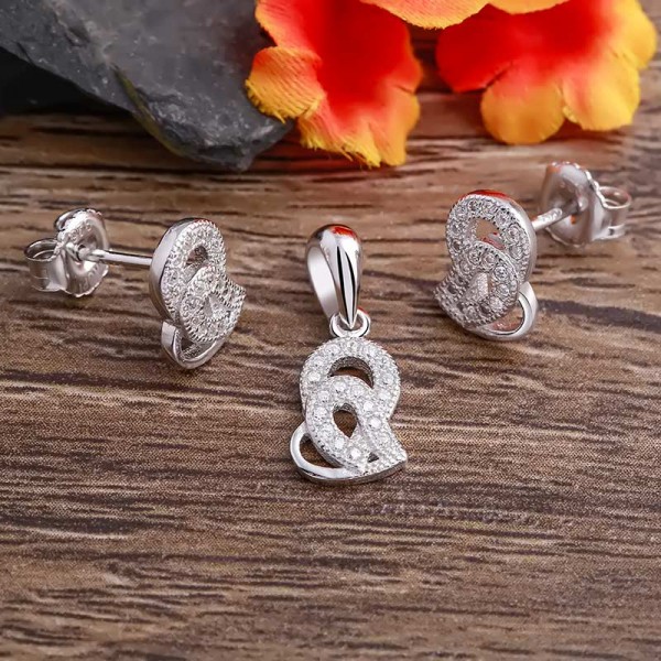 Bộ trang sức bạc Heart And Water 2