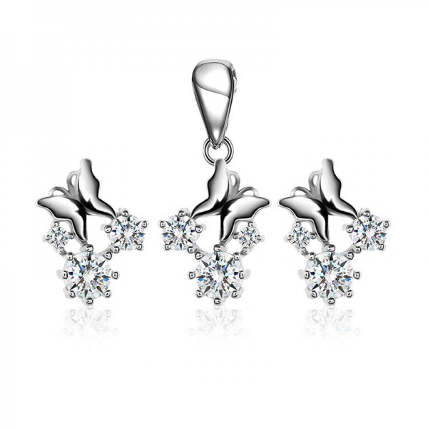 Bộ trang sức bạc Hinda Butterfly 1