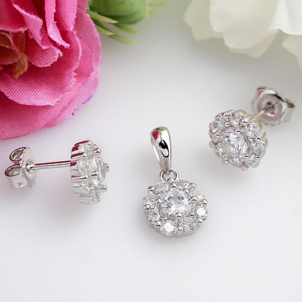 Bộ trang sức bạc Koncy Flower 2