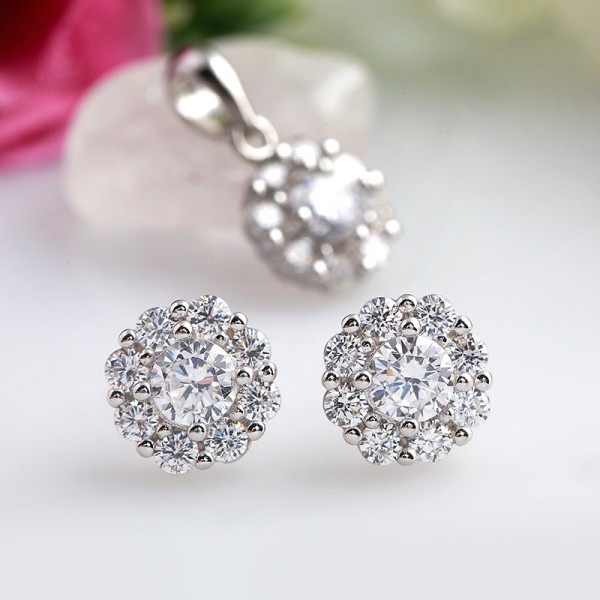Bộ trang sức bạc Koncy Flower 3