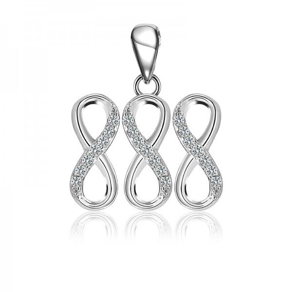 Bộ trang sức bạc Love Eight 1