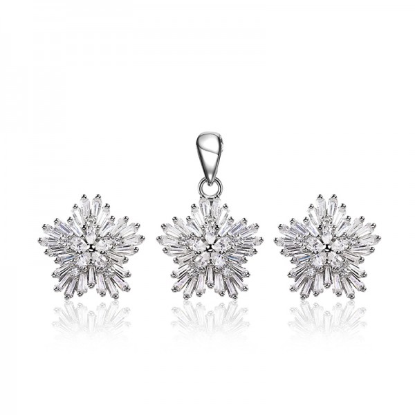Bộ trang sức bạc Madison Flower 1