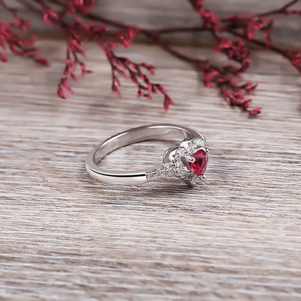 Bộ trang sức bạc Mina Heart 5