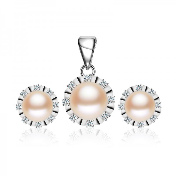 Bộ trang sức bạc ngọc trai Daystar 1
