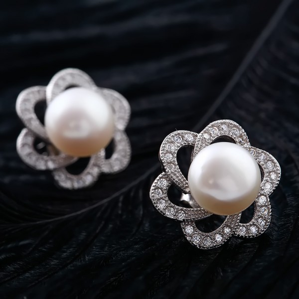 Bộ trang sức bạc ngọc trai Kim Flower 3