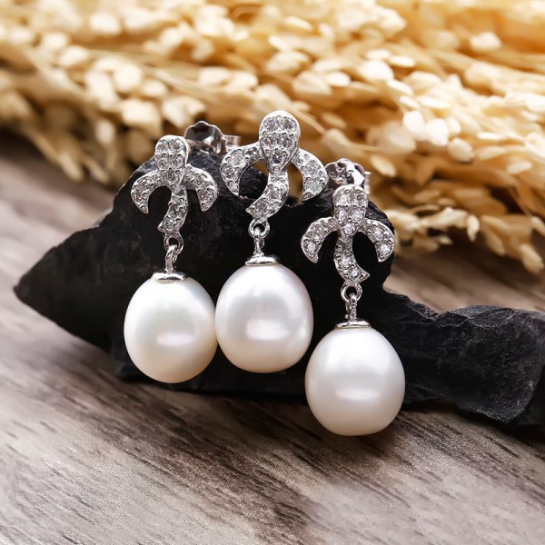Bộ trang sức bạc ngọc trai Snowy Wish 2