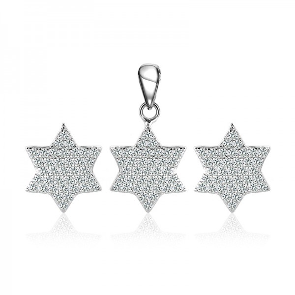Bộ trang sức bạc Osaka Star 1