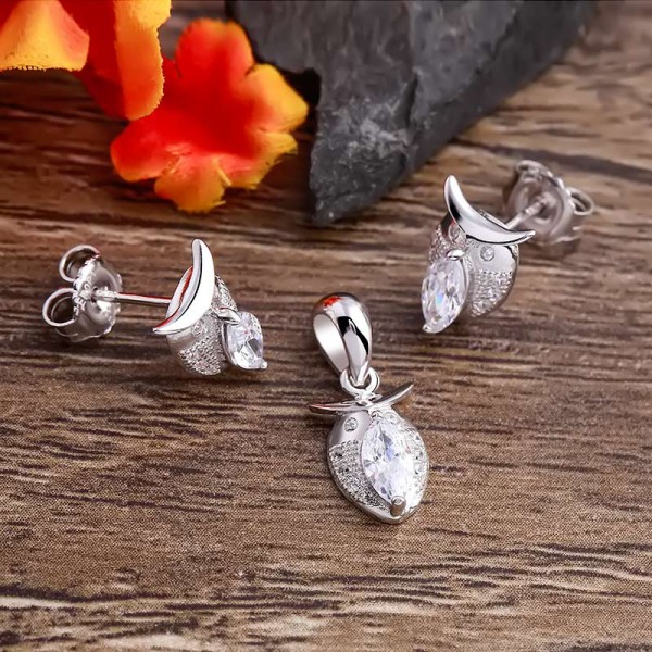 Bộ trang sức bạc Owl 2