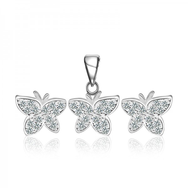 Bộ trang sức bạc Pretty Butterfly 1