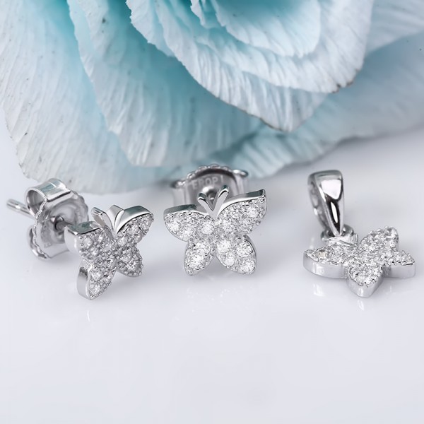 Bộ trang sức bạc Pretty Butterfly 2