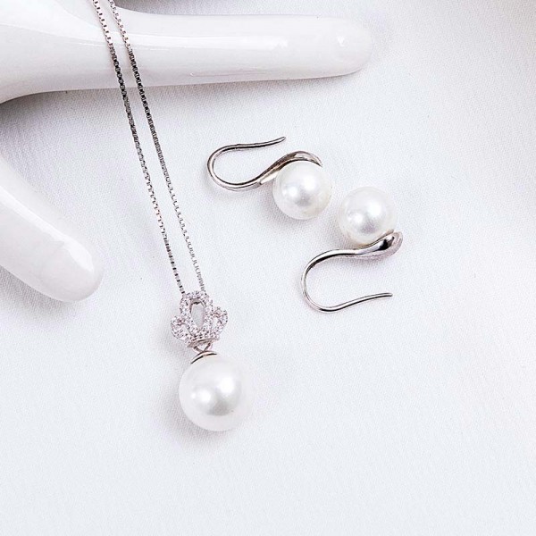 Bộ trang sức bạc Queen Pearl 2