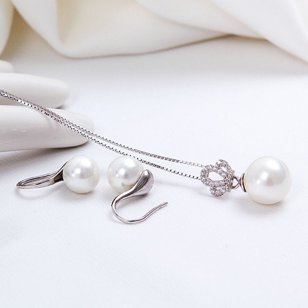 Bộ trang sức bạc Queen Pearl 3