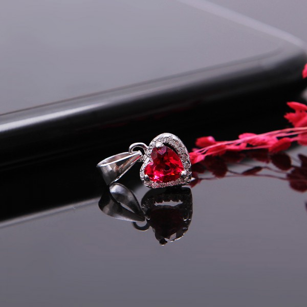 Bộ trang sức bạc Ruby Heart 4