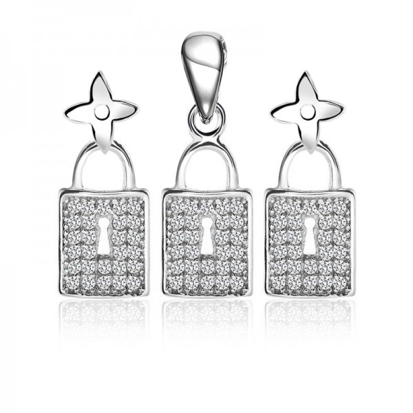 Bộ trang sức bạc Shine Lock 1