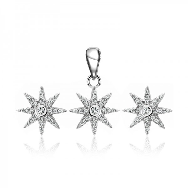 Bộ trang sức bạc Simi Flowers 1
