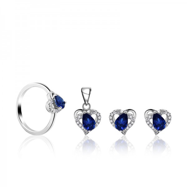Bộ trang sức bạc Tear Heart 1