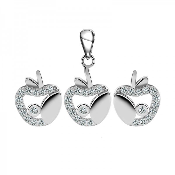 Bộ trang sức bạc White Apple 1
