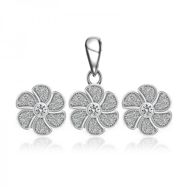 Bộ trang sức bạc Zin Flowers 1