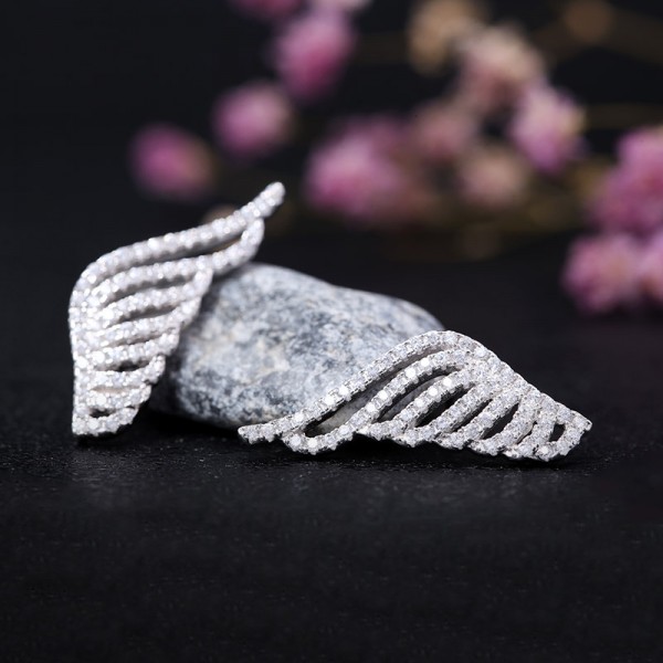 Bông tai bạc Angel Wings 4