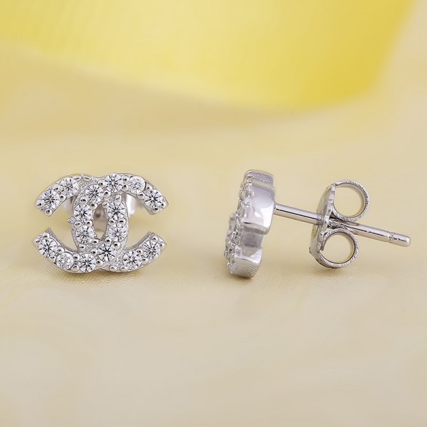 Bông tai bạc Chanel 4