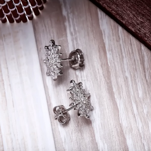 Bông tai bạc Chrysanthemum 4