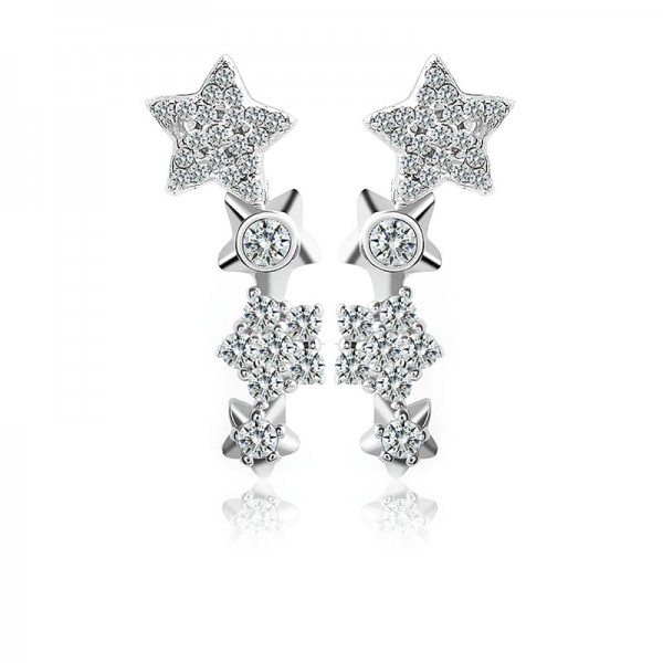 Bông tai bạc Havy Stars 1