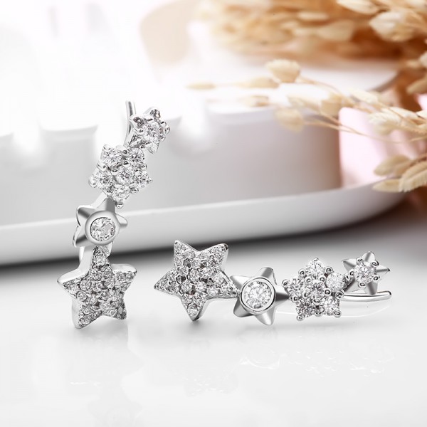 Bông tai bạc Havy Stars 3