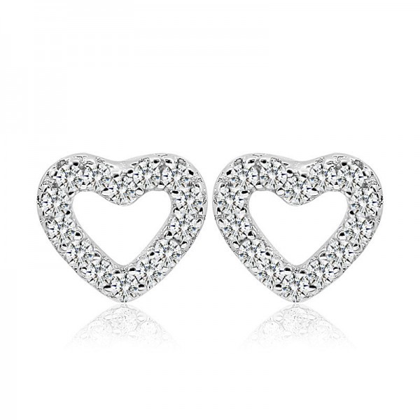 Bông tai bạc Minina Heart 1