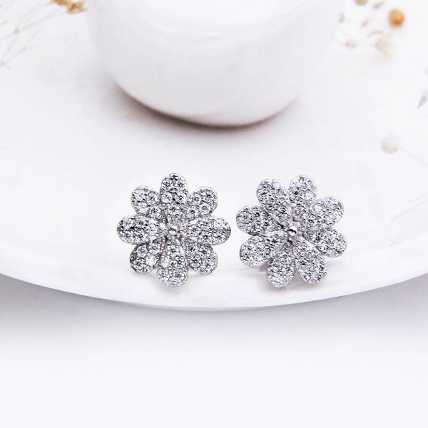 Bộ trang sức bạc White Flower 3