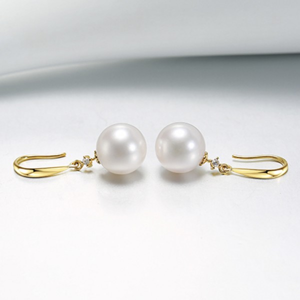 Bông tai vàng 18k ngọc trai biển Akoya 10-10.5mm Tae