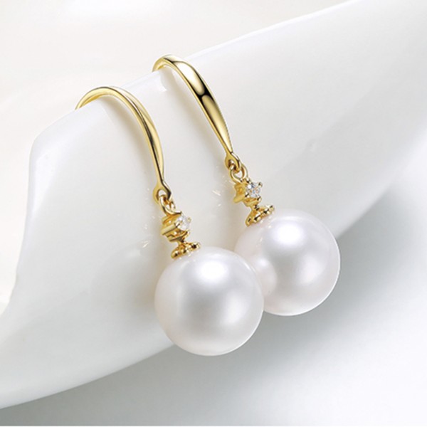 Bông tai vàng 18k ngọc trai biển Akoya 10-10.5mm Tae
